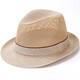 Ofandi hat men's summer top hat middle-aged and elderly sun protection sun hat breathable cool hat mesh straw hat old man sun hat light khaki (mesh style)