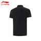 Li Ning (LI-NING) 2022 Sports Fashionable Comfortable Breathable Men's Short Sleeve POLO APLS069-1 Black 5XL
