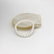 Drops of water form freshwater pearl bracelets, retractable elastic rope pearl bracelets, easy to wear and practical gifts, 7.3-8.3mm white pearls (Industry Specifications8-9mm)