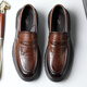 Cartelo mocasines zapatos de cuero para hombres zapatos casuales de negocios transpirables zapatos de cuero suaves 9925 marrón 41