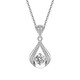 Siele PT950 platinum set with 30-cent lab-grown diamond pendant necklace with lab-grown diamonds, customized model. Valentine's Day gift. Pt950 platinum pendant (with silver necklace) 30-cent lab-grown diamond (D/VVS1/3EX/N)