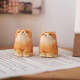 
Lu Shanwu wood carving ornaments creative gift hand cute desktop office worker ornaments girl heartfelt holiday birthday gift handmade wood carving ornaments-cat [wooden box]