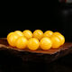 Moshe Baltic chicken fat yellow old beeswax bracelet for men and women, amber raw stone bead bracelet, diameter 16mm (fashionable for men and women), 14 beads