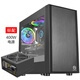 Thermaltake (TT) F1 Chassis Power Set Desktop Computer Host (einschließlich 400-W-Netzteil/Support M-ATX Motherboard/Support Backline/Large Side Transparenz/U3)