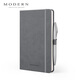 MODERN商务A5笔记本子皮面高档记事本带笔 创意手帐本 时尚会议笔记本子定制文具公司礼品企业刻字 典雅黑