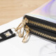 New women's long wallet double zipper mobile phone bag student laser wallet large capacity clutch soft coin wallet yellow