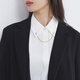 雅戈尔（YOUNGOR）套西上衣女673款双排一粒扣宽松版西服垂感挺括新品商场同款 黑色 XL 175/96A