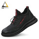 Jingtu Labor Protection Zapatos Ligeros y cómodos placas de acero anti-Smash Anti-Punteura Anti-Slip Sole Sole Safety Protection Work Shoes Four Seasons [impermeable y anti-deslizamiento] Modelo resistente al desgaste de cuero 36 36