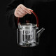 Mesni glass tea brewing pot, spray tea steaming pot, steaming and boiling one-piece teapot, kung fu tea set, steaming and boiling one-piece pot