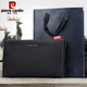 Pierre Cardin/Pierre Cardin brand deer leather men's handbag genuine leather business men's clutch soft leather large capacity fashion boutique handbag men's bag new style black deer leather clutch [235*140*70mm]
