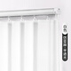 Mernai vertical curtains vertical blinds blackout screen entrance office bedroom living room study balcony partition can be motorized 7005 semi-blackout imitation linen white square meters