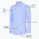 Holzspecker High-End Pure Cotton DP DP Free Iron Blue Blue Herren Langarmes Hemd New Business Casual Formal Professionelle Arbeitskleidung weiße Hemd langärmelige Style 3923 [hellblau] 44