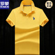 罗蒙ROMON品牌高端夏季保罗衫男士短袖T恤丝光棉宽松翻领纯色POLO打底衫商务男装体恤新品 【9918-红色】 185/XXL