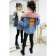 Shengxiao children's clothing girls' jacket velvet denim 2020 new winter clothing children's fashionable and versatile medium and large children's thickened and warm children's clothing trendy blue velvet denim jacket 160cm