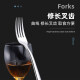 Double gun (Suncha) stainless steel steak knife, fork and spoon Western food tableware thickened and extended table knife spoon and fork three-piece knife set