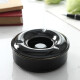 Jiabai Ceramic Ashtray Removable, Easy to Clean, Simple Cigarette Disc Black