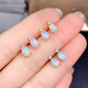 T&U Guaranteed New Natural Opal Stud Earrings Full of Fire 4*6mm 925 Silver Inlaid Special Offer Three Colors Available Remarks