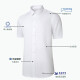 Woodpecker high-end pure cotton DP free iron white men's short-sleeved shirt in summer new business casual formal professional blue shirt short-sleeved 3923 light blue 43 suggestions 170-179Jin [Jin equals 0.5 kg]
