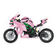 Kaichi Le Kawasaki H2 Motorcycle Assembly and Assembly Bloques de construcción de alta calidad BMW juguetes para automóviles deportivos para niños y niñas Kawasaki H2r Pink Motorcycle 838 partículas