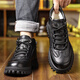 
Sanlitai large-size cotton shoes winter plus velvet Martin boots men's wool short boots Northeast outdoor snow boots leather dad men's shoes 15867 black 39