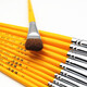 Xiedetang 826 Wolf Hair Brush, cheveux mélangés à plats plats rond à eau craie, pinceau en acrylique, brosse à huile Xiedetang, brosse de peinture pour les graffitis pour débutants pour enfants, ensemble complet de 12 pièces (boîte à enclos)
