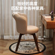Manshanzhong antique style dressing chair solid wood rotatable makeup chair girls bedroom dressing table back chair retro stool light luxury simple white - latex style - velvet