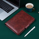 
Bowen Magnetic Fitting Binder Business Notepad PU leather 9-hole 6-hole notebook can be replaced with inner core for office use, with card slot pen insert customized [(9921)A5 Black 6-hole binder]