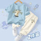 Disney (Disney) Children's Set 2025 New Style Boys Summer Fashion Short Sleeve T-Shirt Girls Mosquito Repellent Pants Summer Baby Clothes White T-Shirt + Small Green Pants Size 90 (Suggested height 80-90cm)