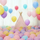 Abaoli thickened macaron balloons children's birthday event layout wedding room decoration balloon decoration scene color 50 pieces