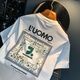 T-shirt pour hommes lourds Romon pour l'été mince polyvalent American Américain T-shirt à manches courtes décontracté Pullable respirant Top 1098 Black L