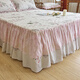 Antarctic bedding full cotton thickened bed skirt four-piece set Twill quilt cover pure cotton clamped bed skirt quilt cover bedding set Cotton clamped set - 1.8m bed skirt four-piece set [Quiet cover 200x230]