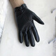 Gold Longyue men's lambskin genuine leather gloves touch screen thin unlined single layer soft sheepskin driving outdoor gloves with split fingers for spring, autumn and winter plus velvet for warmth black plus small size for repairing hands black S plus velvet
