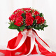 Größe (Größe) Braut Holding Blumen Hochzeitsvorräte Simulierte Blumenball Fotografie Requisiten für Hochzeitspaare und Paare glückliche Ereignisse Requisiten für Rosen mit Blumen (großes rotes Seidentuch)