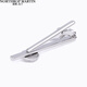 North Martin Men's Tie Clip Business Wedding Style High-end Clip Gift for Boyfriend Cufflinks Free Gift Box Single Silver Clip