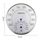 Oudashi 25cm extra large temperature and humidity meter industrial large dial warehouse workshop pharmacy high-precision dry and wet temperature meter TH702 [20cm large dial]