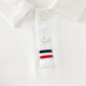 Auro Mesa boys summer short-sleeved suit polo shirt T-shirt casual shorts fashion children sports two-piece set white 90