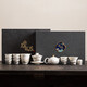Gold inlaid jade mutton fat jade porcelain Kung Fu tea set Household ceramic white porcelain teapot tea cup tea set gift box Xishi pot ink river goat fat jade porcelain set