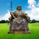 Sculpture of Sun Wu, the sage of war. Ancient Wu Zixu, sage of war and strategist of all ages. Statue of strategist Sun Tzu. Customized ornaments. Sitting statue. Dingjin.