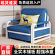 NAIYU SAFAT LIT DOUBLE PLACKING MULTIFUNCTION Poldable Retractable Salon Small Apartment Durable Balconie Balcon Double-usage Gris clair + Pillow à livraison de rack noir [1,08 mètre] + 5 cm Sponge + 2 cm Latex
