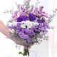 AIMAN Yunnan Flowers Dried Flower Bouquet Forget-Me-Not Lover Grass Combination Starry Gypsophila Living Room Real Flower Arrangement Home Furnishings Dark Purple Light Purple Pink White + Grass Approximately 30 pcs without basket