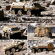 
Children's remote control car armored vehicle military truck six-wheel drive off-road vehicle RC remote control car adult boy toy gift 28cm light brown (30 minutes single battery