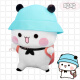 JIJIXIONG one-two cloth doll panda expression doll animation peripheral pillow ornament cartoon plush cushion children's gift happy 36 cm