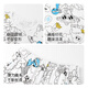Annil vêtements pour enfants garçons costume à manches courtes 2024 été nouveau costume bande dessinée imprimé T-shirt à manches courtes pantalon fleur blanche 170
