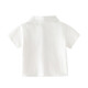 Auro Mesa boys summer short-sleeved suit polo shirt T-shirt casual shorts fashion children sports two-piece set white 90