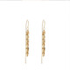 Lan Huiming 925 silver needle niche design metal wheat long tassel earrings earrings light luxury temperament fashionable earrings