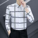
xcfreht fashion new men's long-sleeved shirt for men's long-sleeved shirt for spring and autumn anti-wrinkle-free business shirts fashionable and versatile 829 white, micro-slim anti-wrinkle M 90-105Jin [Jin equals 0.5 kg] about
