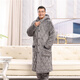 Catman (Miiow) Hiver à trois couches épaissies de corail Velvet Coton Coton Pyjama pour hommes et femmes Nouveaux style, Pather et mère Mère Vêtements de maison décontractés 683 Femme Purple Extra épais Hooded Hothed Hothered Taille 100-120jin [Jin est égal à 0,5 kg] Coton à trois couches à trois couches