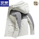 Romon Fack-Fit Fit Down Jacket Men's Corto 2025 Invierno Nuevo pato blanco con capucha, chaqueta cálida 9758 丨 Negro 丨 El hotel no está separado NUEVO NATORAL NACIONAL 9 185/XXL
