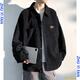Idee (Zhuyifan) Fett großer Größe 240 Jin [Jin entspricht 0,5 kg] Langarm Shirt Herren Frühlings- und Sommer- und Herbstjacke Herren-Lose und Fett und großer Hemd Herren Mode C867 White M 90-110 Jin [Jin gleich 0,5 kg]