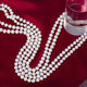 Demi 6.3-7.3mm 160cm seedless freshwater pearl necklace fashionable sweater chain birthday gift with certificate